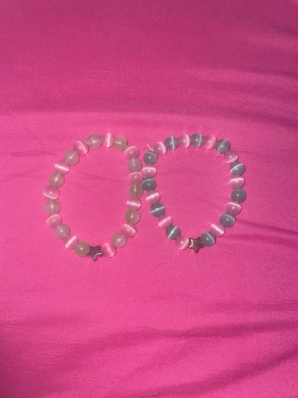 Pink and Light Green + Pink and Teal Star Bracelet Pack - STRETCHY! 🩷💚🩷🩵
